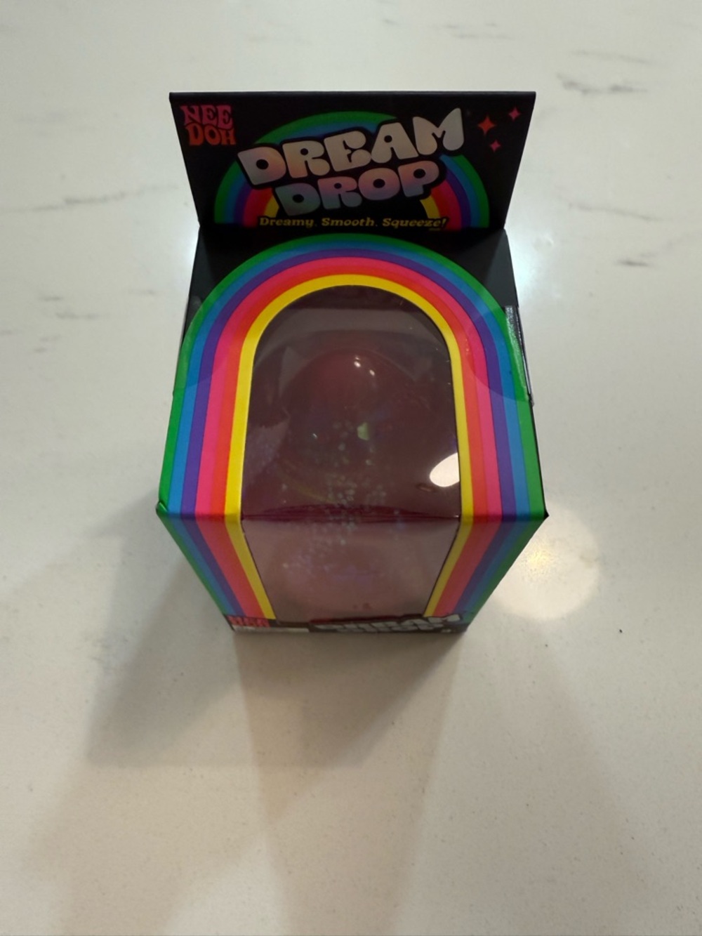 Needoh Dream Drop Sensory Squeeze Toy - Bright Pink - Picture 6 of 7